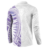 Traditional Polynesian Art Tattoos Button Sweatshirt Purple Color LT03 - Polynesian Pride