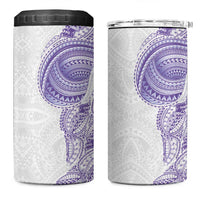 Traditional Polynesian Art Tattoos 4 in 1 Can Cooler Tumbler Purple Color LT03 One Size: 16 oz Purple - Polynesian Pride