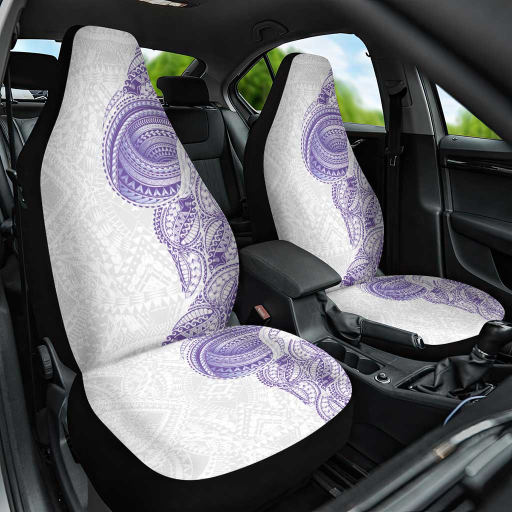 Traditional Polynesian Art Tattoos Car Seat Cover Purple Color - Polynesian Pride