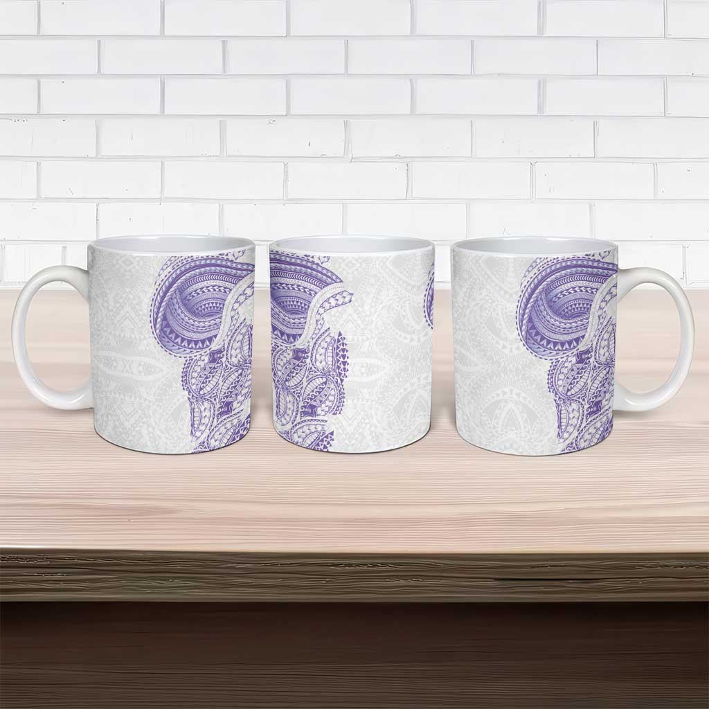 Traditional Polynesian Art Tattoos Ceramic Mug Purple Color LT03 - Polynesian Pride