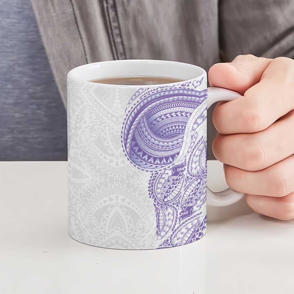 Traditional Polynesian Art Tattoos Ceramic Mug Purple Color LT03 - Polynesian Pride