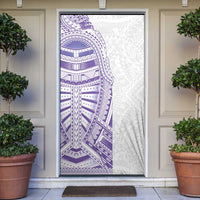 Traditional Polynesian Art Tattoos Door Cover Purple Color - Polynesian Pride