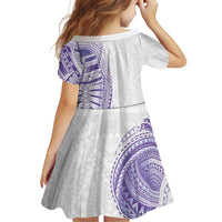 Traditional Polynesian Art Tattoos Family Matching Puletasi and Hawaiian Shirt Purple Color - Polynesian Pride