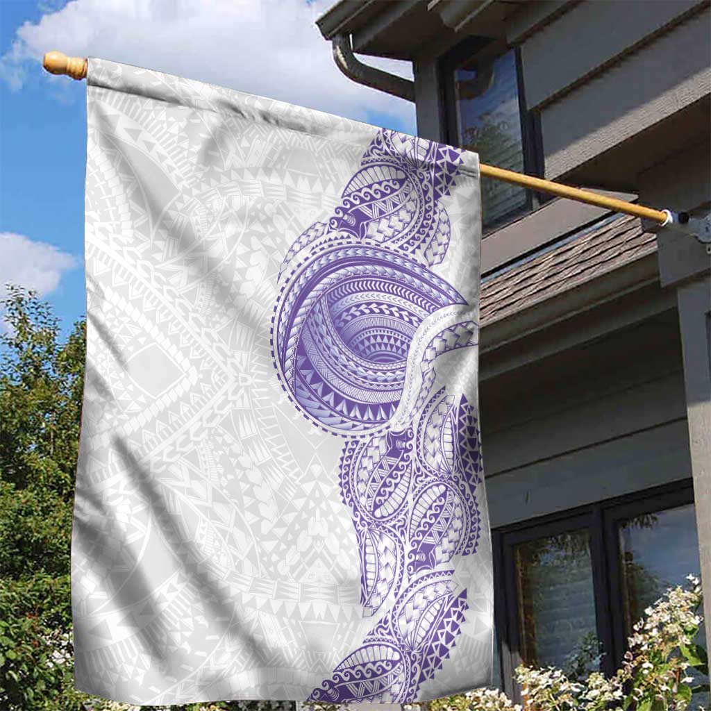 Traditional Polynesian Art Tattoos Garden Flag Purple Color - Polynesian Pride