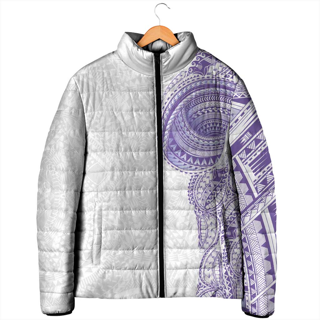 Traditional Polynesian Art Tattoos Padded Jacket Purple Color LT03 - Polynesian Pride