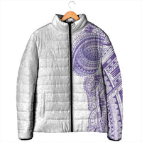 Traditional Polynesian Art Tattoos Padded Jacket Purple Color LT03 - Polynesian Pride