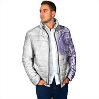 Traditional Polynesian Art Tattoos Padded Jacket Purple Color LT03 - Polynesian Pride