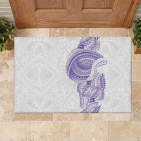 Traditional Polynesian Art Tattoos Rubber Doormat Purple Color LT03 Purple - Polynesian Pride