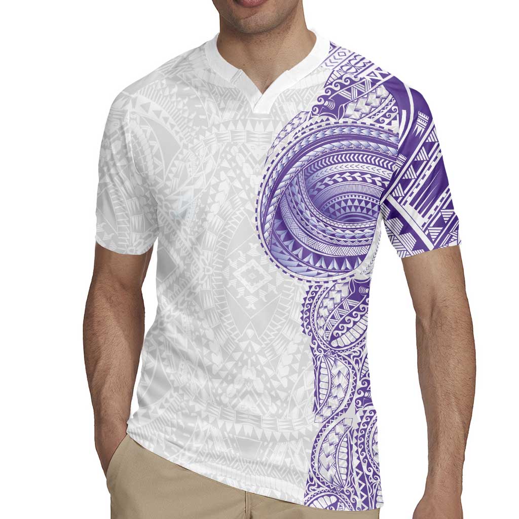 Traditional Polynesian Art Tattoos Rugby Jersey Purple Color LT03 - Polynesian Pride