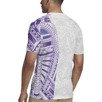 Traditional Polynesian Art Tattoos Rugby Jersey Purple Color LT03 - Polynesian Pride