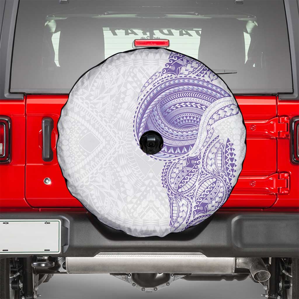 Traditional Polynesian Art Tattoos Spare Tire Cover Purple Color - Polynesian Pride