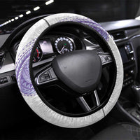 Traditional Polynesian Art Tattoos Steering Wheel Cover Purple Color LT03 Universal Fit Purple - Polynesian Pride
