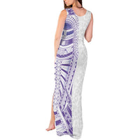 Traditional Polynesian Art Tattoos Tank Maxi Dress Purple Color - Polynesian Pride