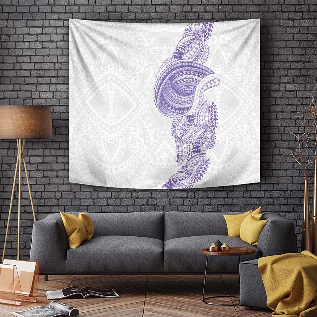 Traditional Polynesian Art Tattoos Tapestry Purple Color - Polynesian Pride