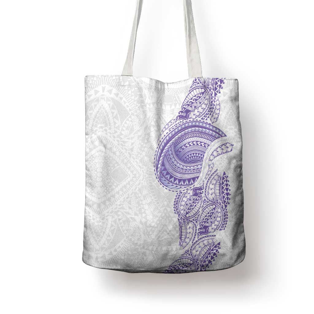 Traditional Polynesian Art Tattoos Tote Bag Purple Color - Polynesian Pride