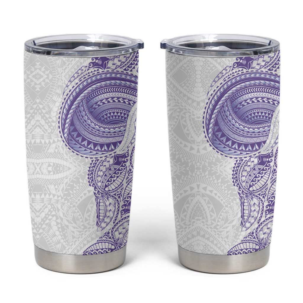 Traditional Polynesian Art Tattoos Tumbler Cup Purple Color - Polynesian Pride