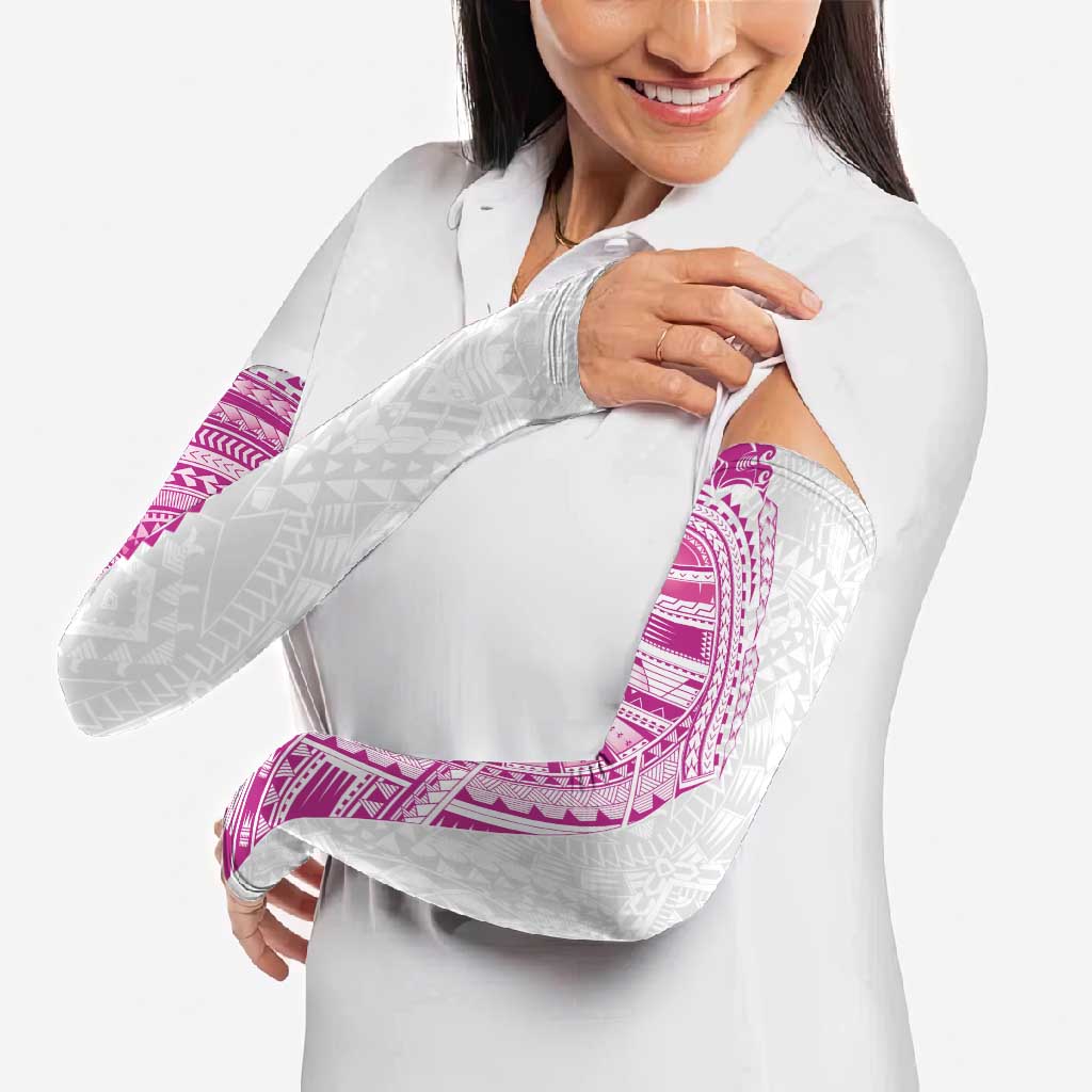 Traditional Polynesian Art Tattoos Arm Sleeves Pink Color - Polynesian Pride