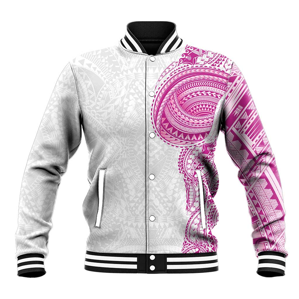 Traditional Polynesian Art Tattoos Baseball Jacket Pink Color LT03 Unisex Pink - Polynesian Pride