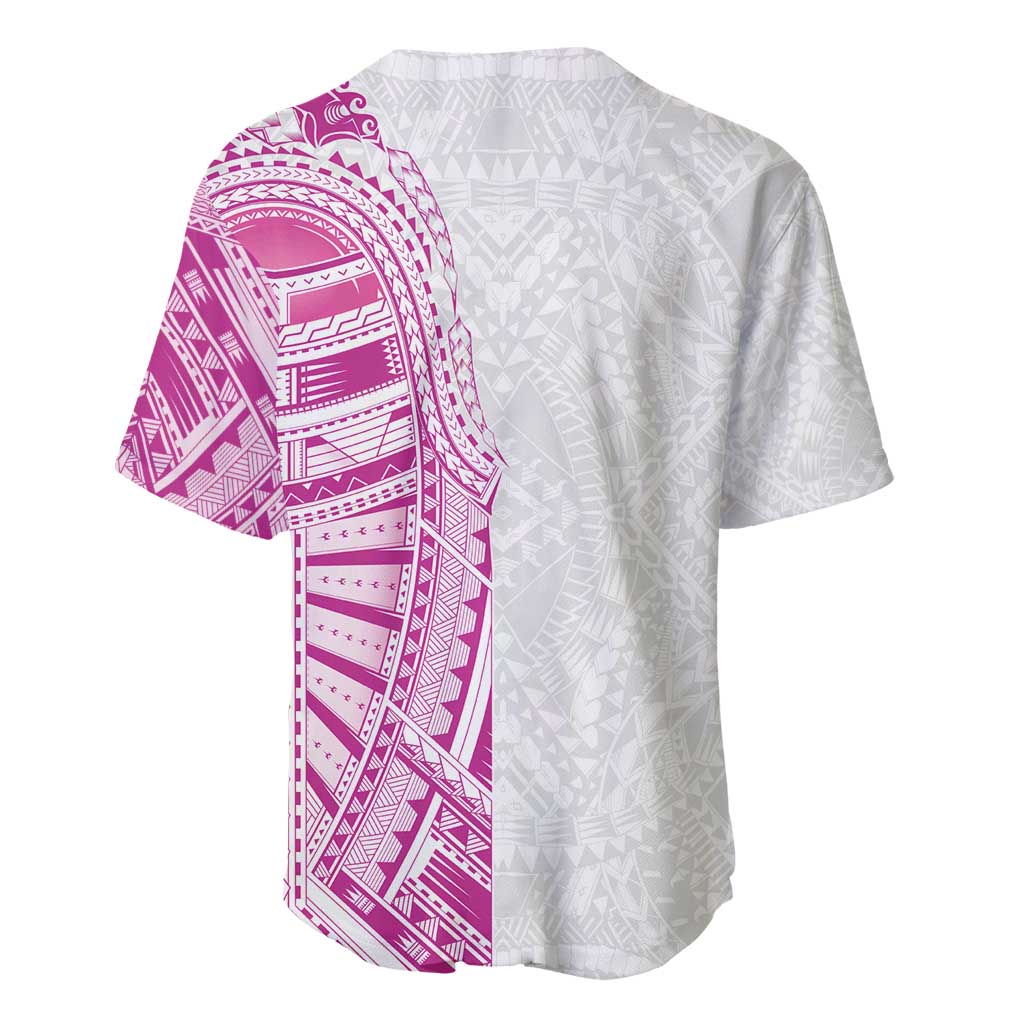 Traditional Polynesian Art Tattoos Baseball Jersey Pink Color - Polynesian Pride