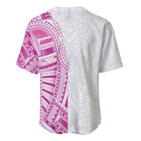 Traditional Polynesian Art Tattoos Baseball Jersey Pink Color - Polynesian Pride