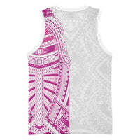 Traditional Polynesian Art Tattoos Basketball Jersey Pink Color LT03 - Polynesian Pride
