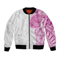 Traditional Polynesian Art Tattoos Bomber Jacket Pink Color - Polynesian Pride