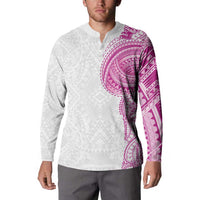 Traditional Polynesian Art Tattoos Button Sweatshirt Pink Color LT03 - Polynesian Pride