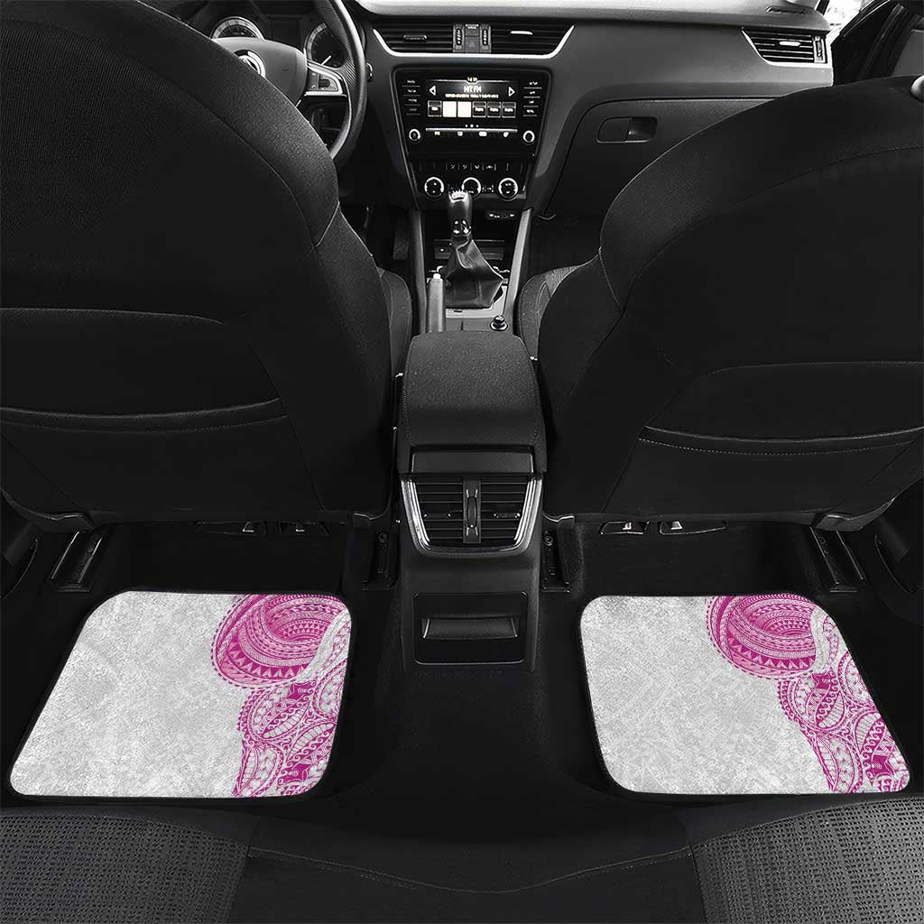 Traditional Polynesian Art Tattoos Car Mats Pink Color LT03 Set 2pcs - Back Pink - Polynesian Pride