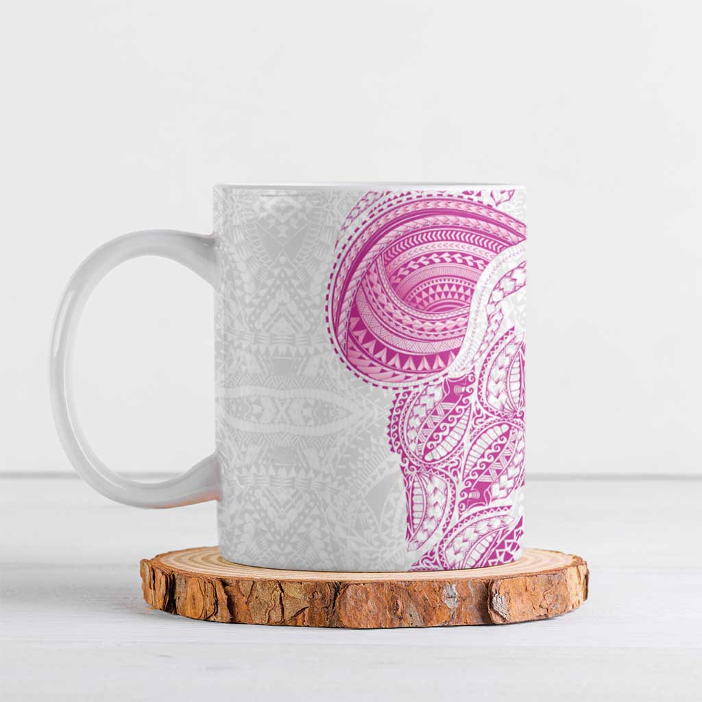 Traditional Polynesian Art Tattoos Ceramic Mug Pink Color LT03 Pink - Polynesian Pride