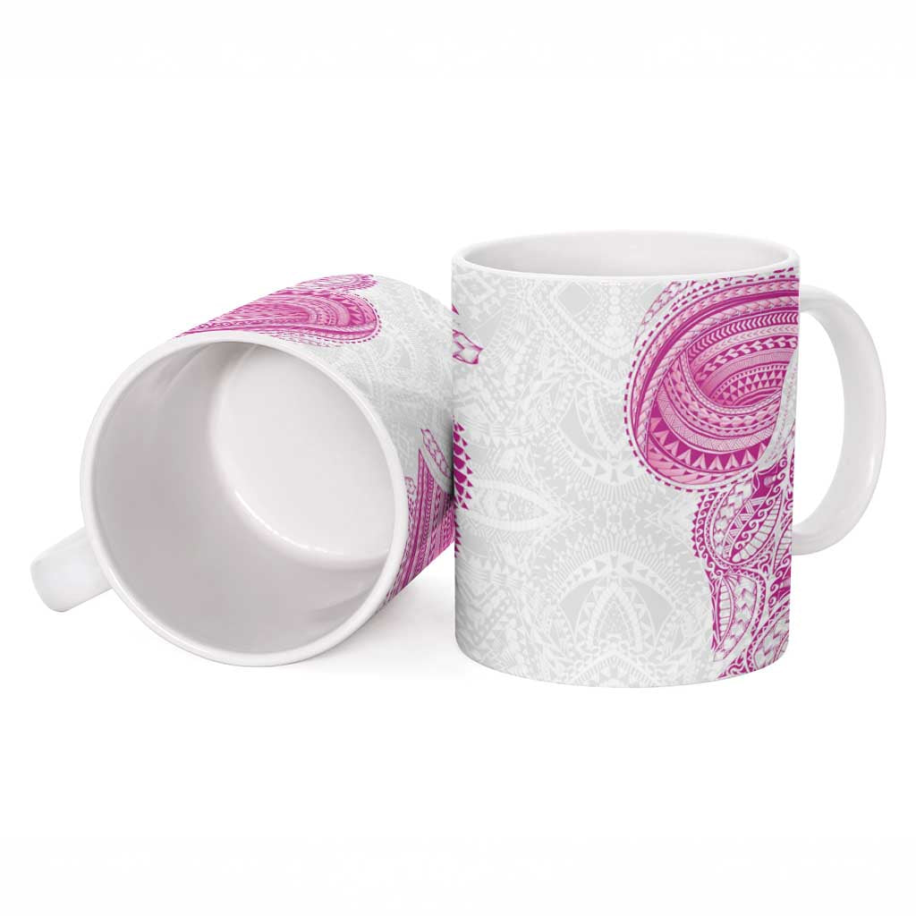 Traditional Polynesian Art Tattoos Ceramic Mug Pink Color LT03 - Polynesian Pride