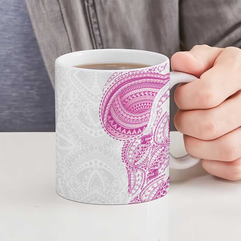 Traditional Polynesian Art Tattoos Ceramic Mug Pink Color LT03 - Polynesian Pride