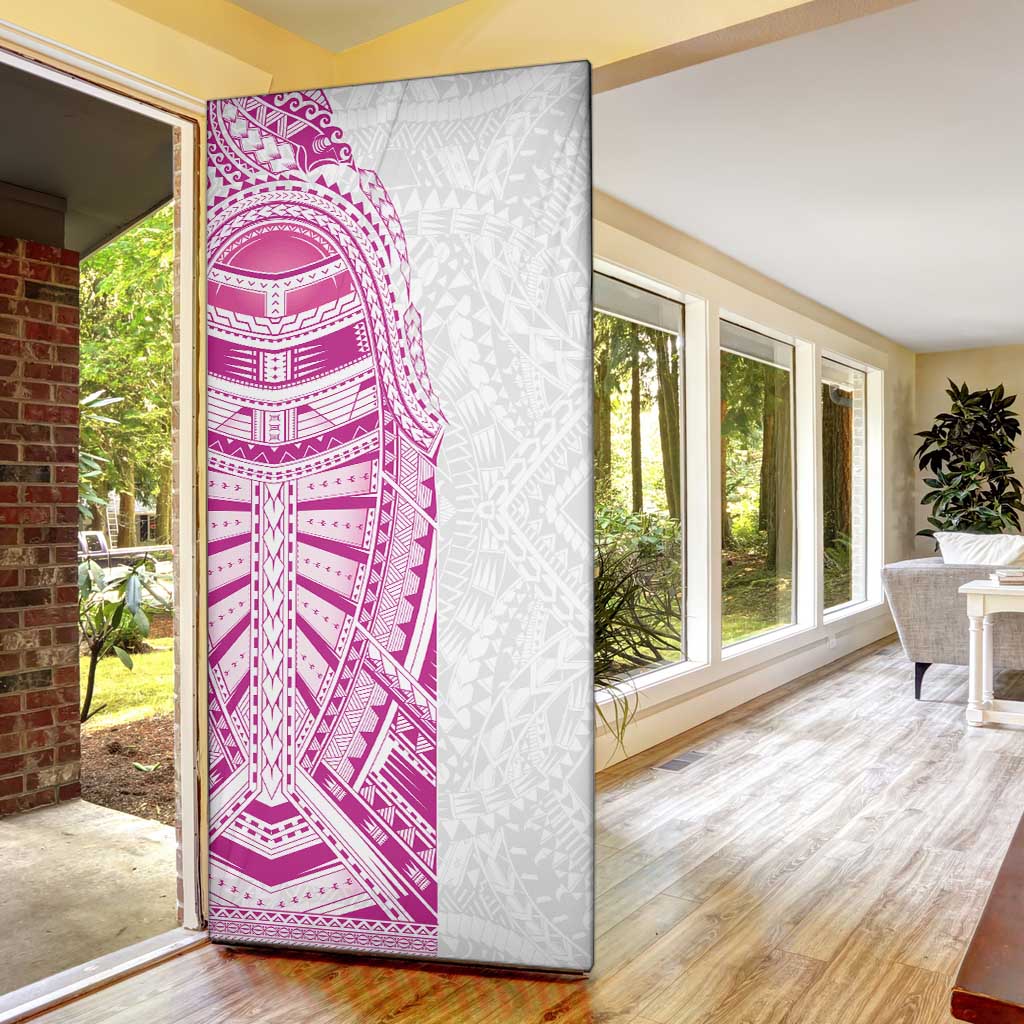 Traditional Polynesian Art Tattoos Door Cover Pink Color - Polynesian Pride