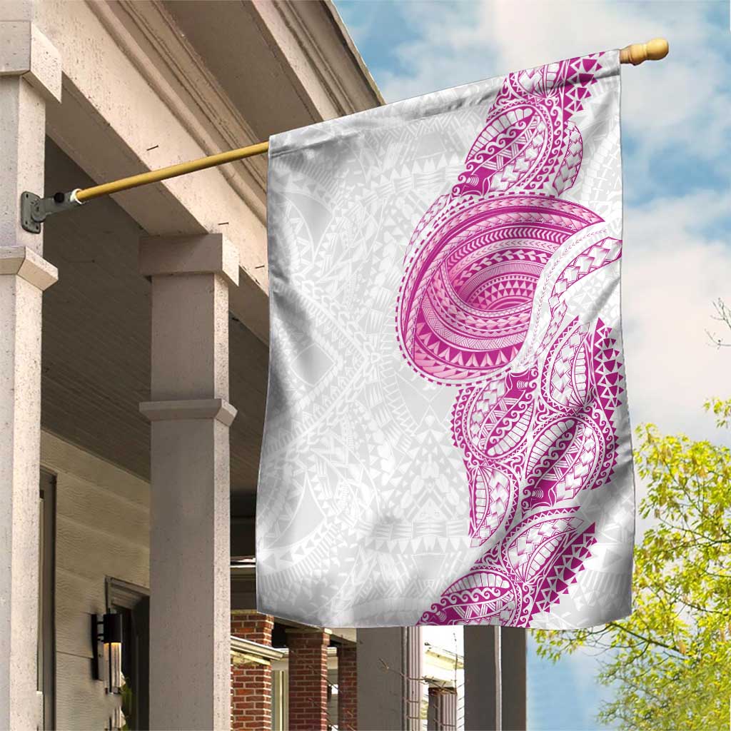 Traditional Polynesian Art Tattoos Garden Flag Pink Color - Polynesian Pride