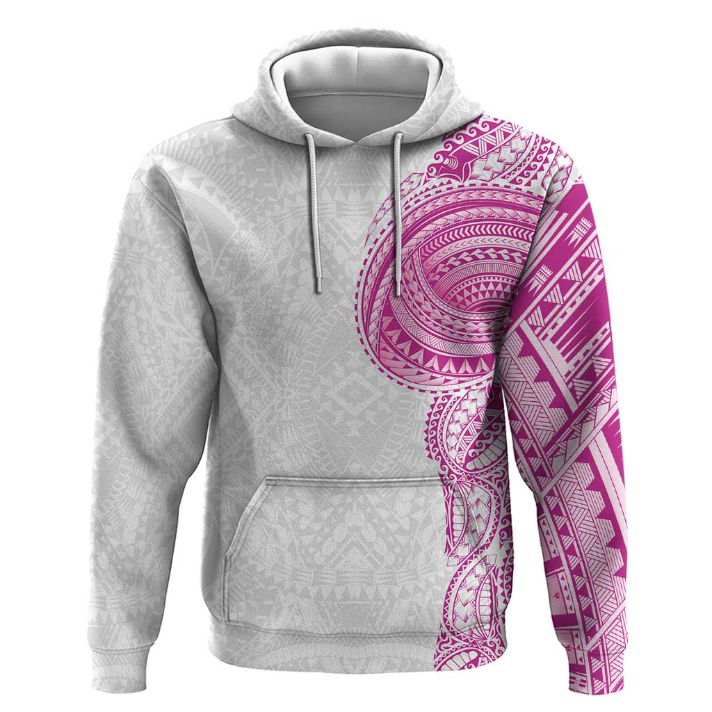 Traditional Polynesian Art Tattoos Hoodie Pink Color - Polynesian Pride