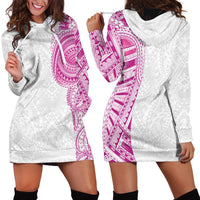 Traditional Polynesian Art Tattoos Hoodie Dress Pink Color - Polynesian Pride