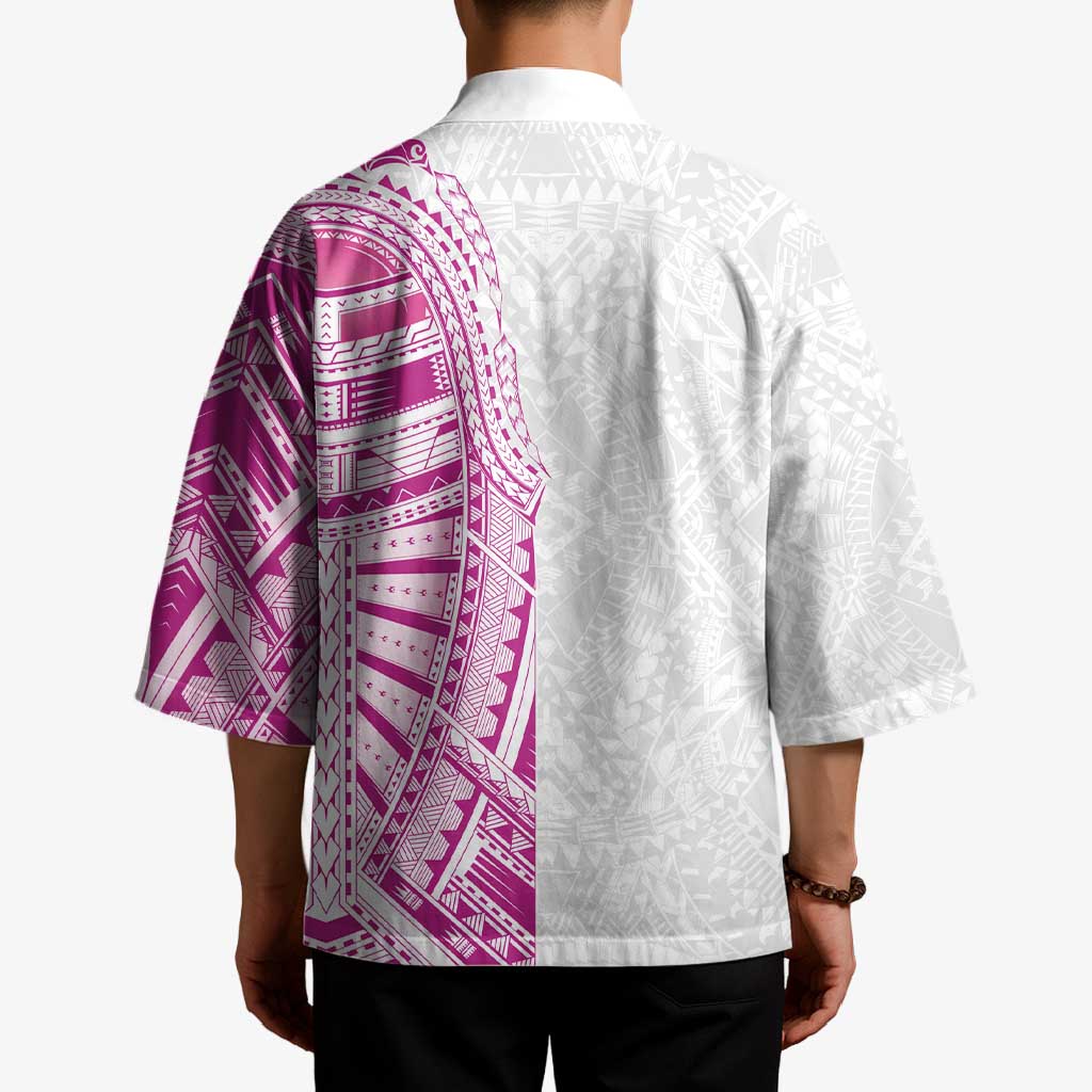 Traditional Polynesian Art Tattoos Kimono Pink Color - Polynesian Pride