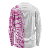 Traditional Polynesian Art Tattoos Long Sleeve Shirt Pink Color LT03 - Polynesian Pride