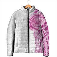 Traditional Polynesian Art Tattoos Padded Jacket Pink Color LT03 - Polynesian Pride