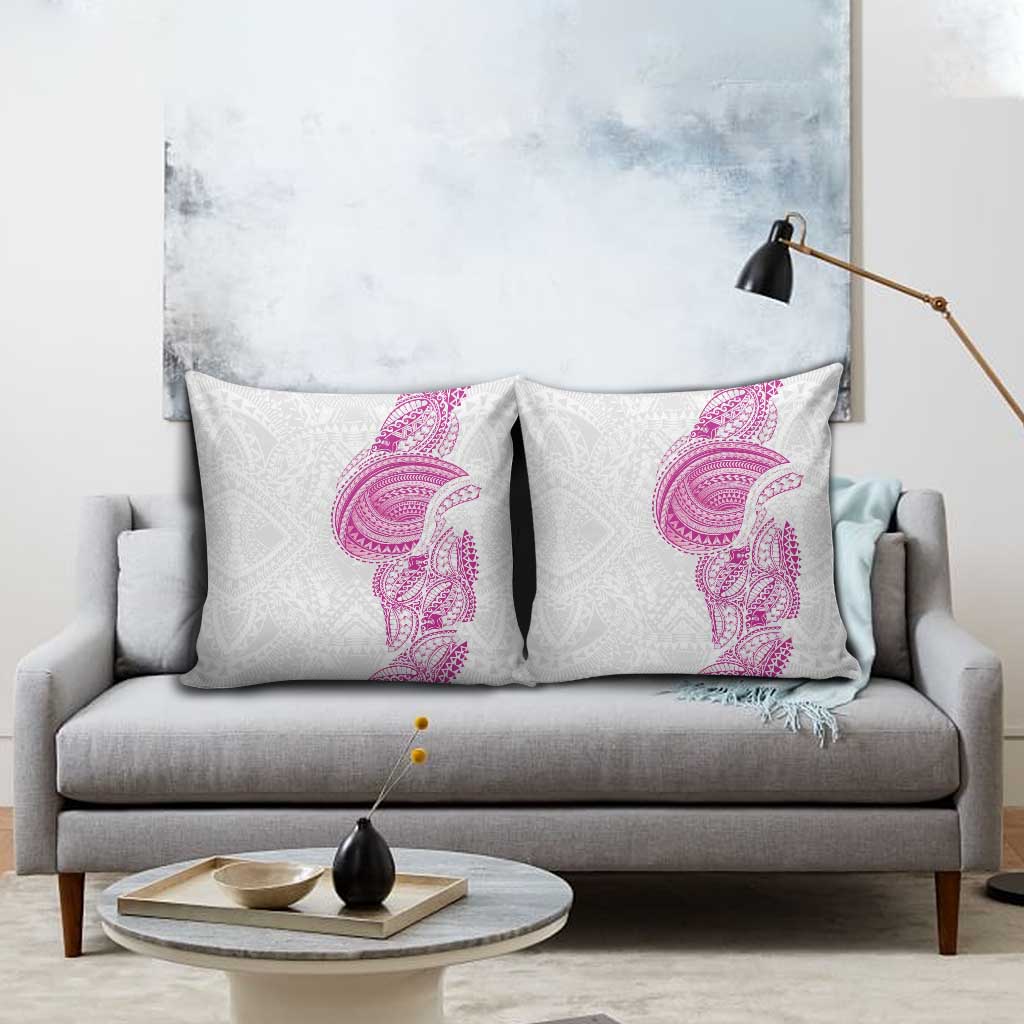 Traditional Polynesian Art Tattoos Pillow Cover Pink Color - Polynesian Pride