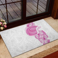 Traditional Polynesian Art Tattoos Rubber Doormat Pink Color LT03 - Polynesian Pride