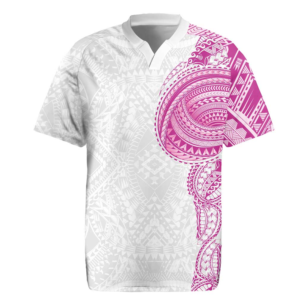 Traditional Polynesian Art Tattoos Rugby Jersey Pink Color LT03 Pink - Polynesian Pride