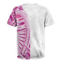 Traditional Polynesian Art Tattoos Rugby Jersey Pink Color LT03 - Polynesian Pride