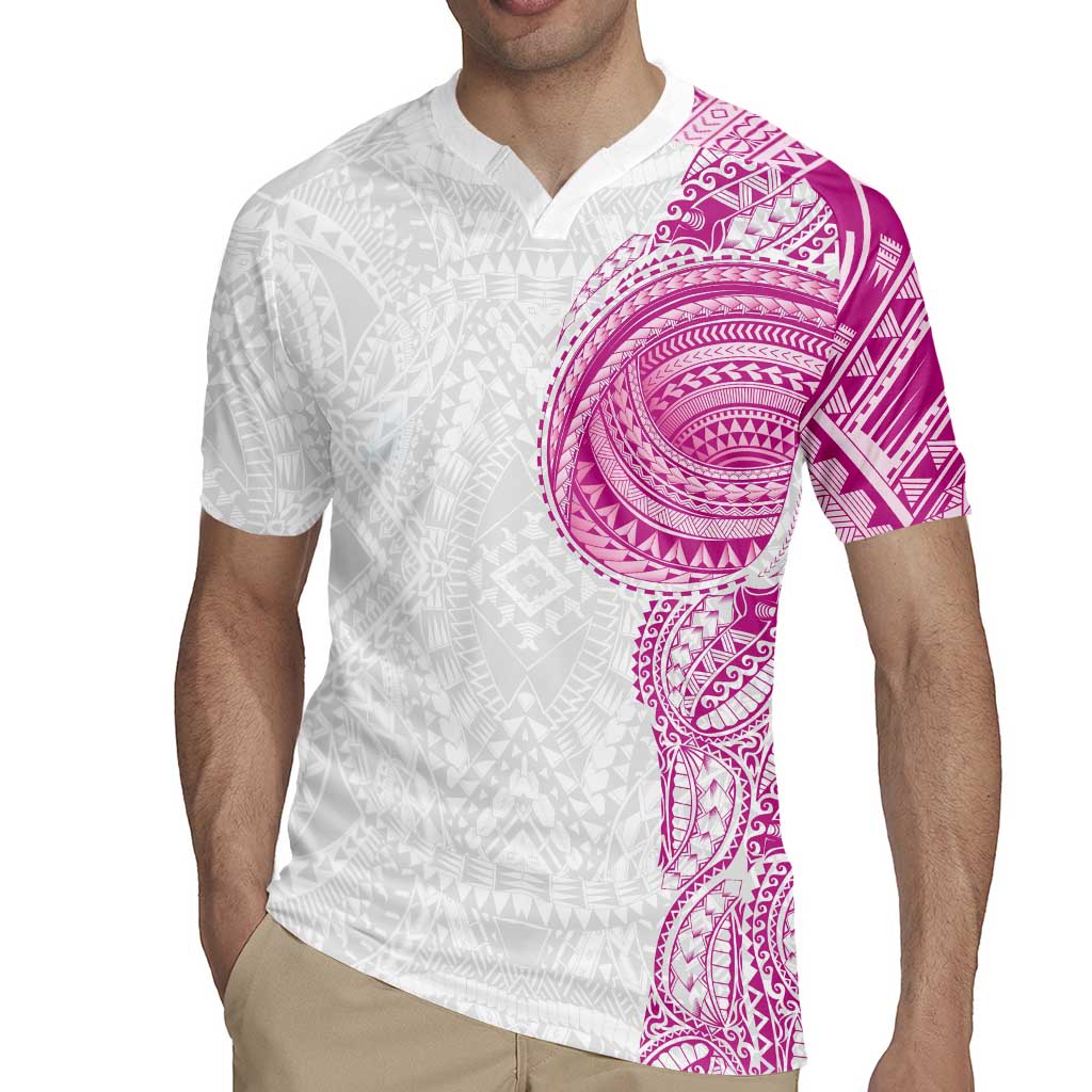 Traditional Polynesian Art Tattoos Rugby Jersey Pink Color LT03 - Polynesian Pride