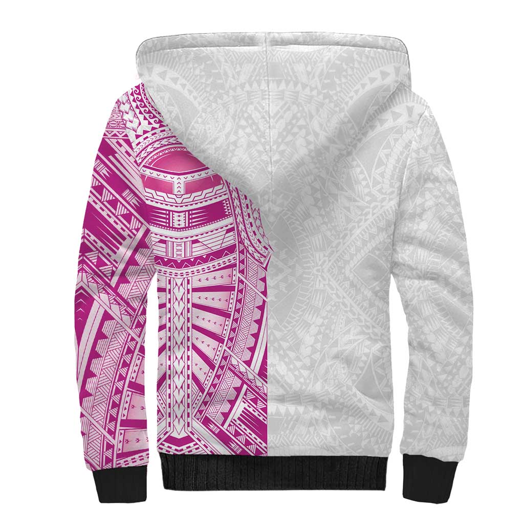 Traditional Polynesian Art Tattoos Sherpa Hoodie Pink Color LT03 - Polynesian Pride