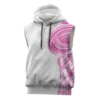 Traditional Polynesian Art Tattoos Sleeveless Hoodie Pink Color LT03 Pink - Polynesian Pride