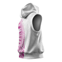 Traditional Polynesian Art Tattoos Sleeveless Hoodie Pink Color LT03 - Polynesian Pride