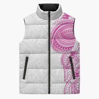 Traditional Polynesian Art Tattoos Sleeveless Puffer Jacket Pink Color LT03 Unisex Pink - Polynesian Pride