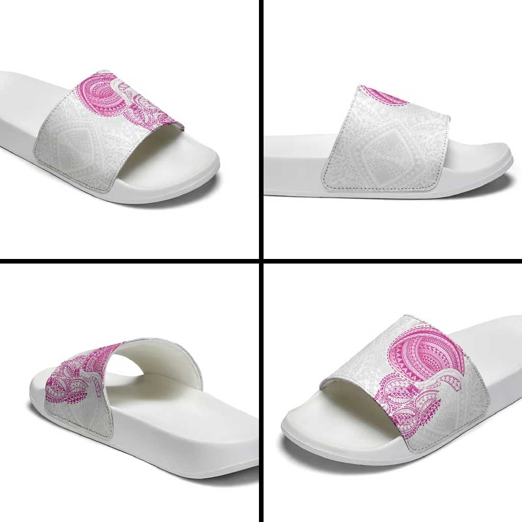 Traditional Polynesian Art Tattoos Slide Sandals Pink Color - Polynesian Pride