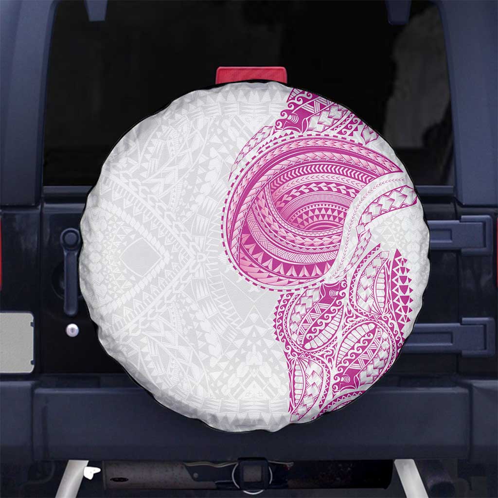 Traditional Polynesian Art Tattoos Spare Tire Cover Pink Color - Polynesian Pride