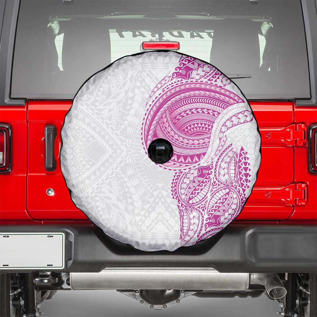 Traditional Polynesian Art Tattoos Spare Tire Cover Pink Color - Polynesian Pride